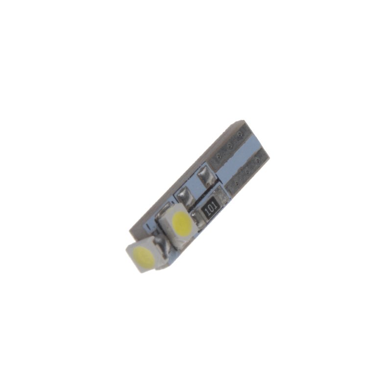 LED T5 bílá, 12V, 3LED/SMD (95182cb) 2 ks