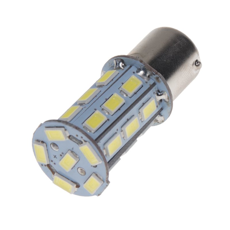 LED BA15s bílá, 12V, 27LED/3SMD (95103) 2 ks