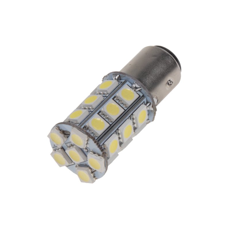 LED BAY15d (dvouvlákno) bílá, 12V, 27LED/3SMD (95143) 2 ks