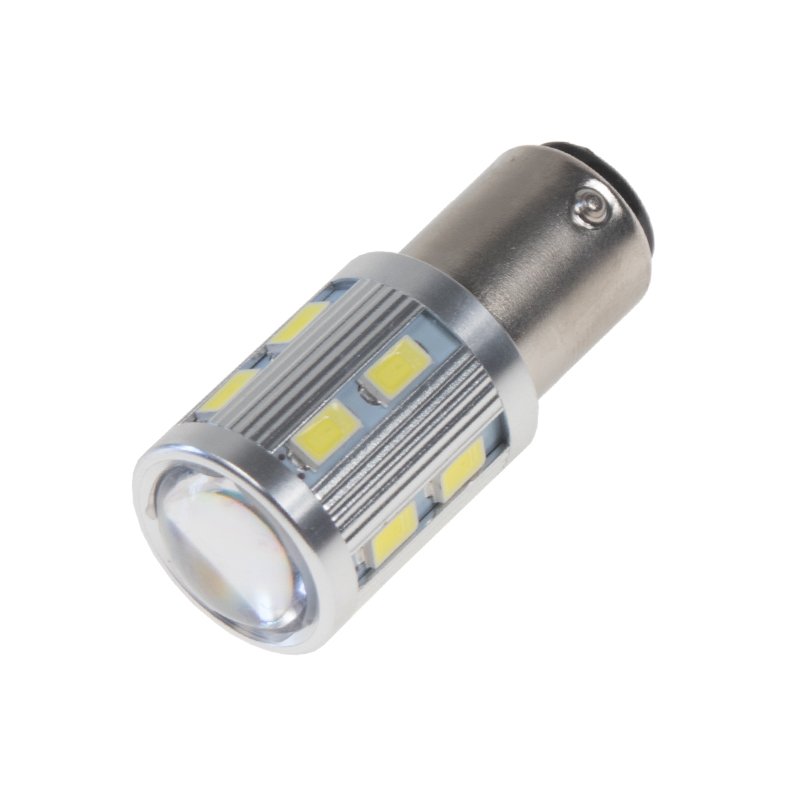 LED BAY15D bílá, 12SMD 5630 + 3W LED 10-30V (95C-BAY15D-3) 2 ks