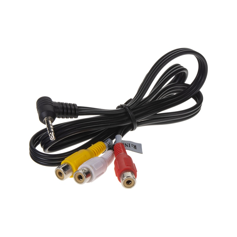 RCA audio/video kabel, 0,8m s prodlouženým Jack 3,5mm konektorem (80344)