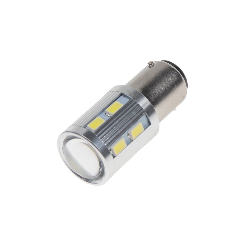 LED BA15D bílá, 12SMD 5630 + 3W LED 10-30V (95C-BA15D-3) 2 ks