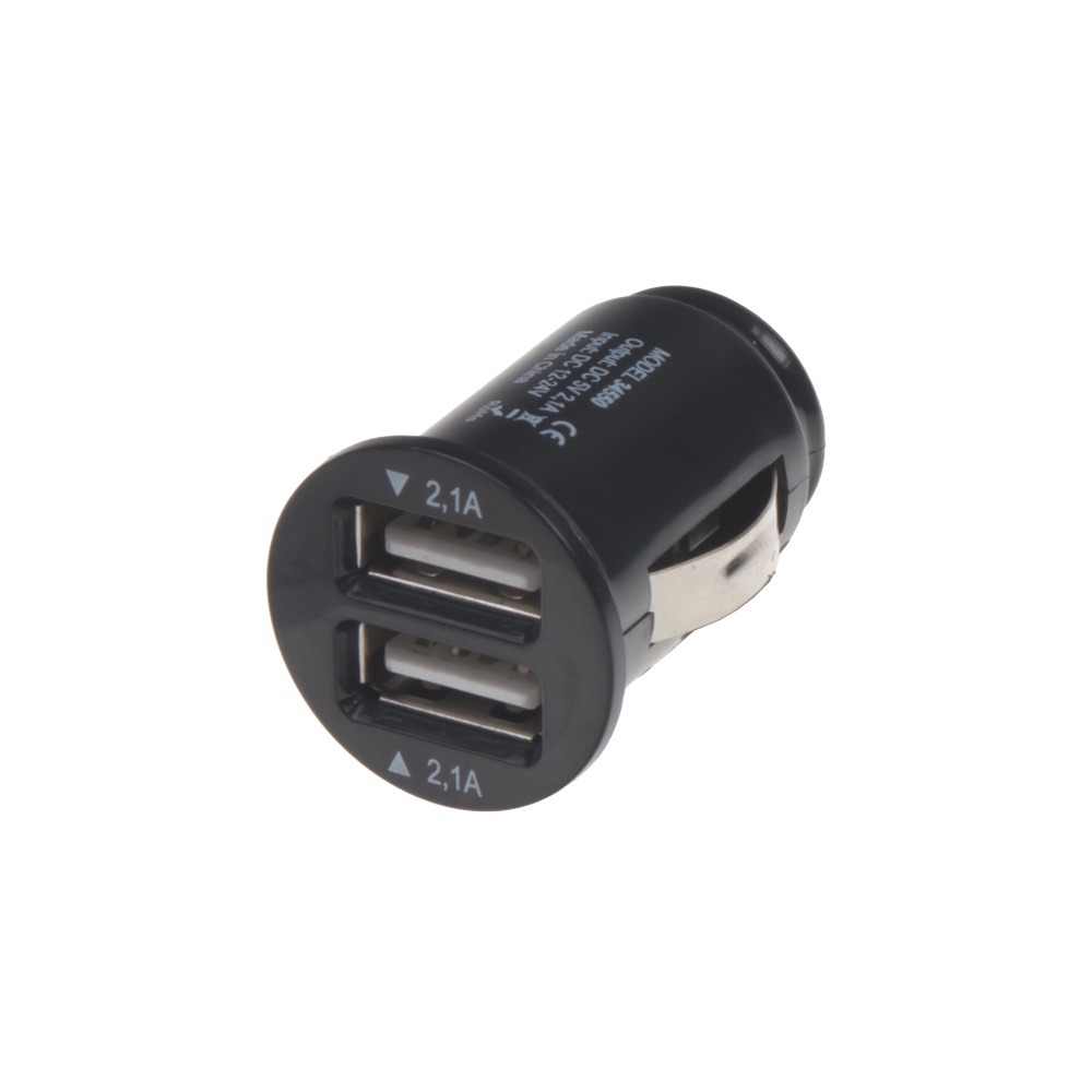 Autoadaptér mini 2 x USB 12/24V, max 2.1A (34550)