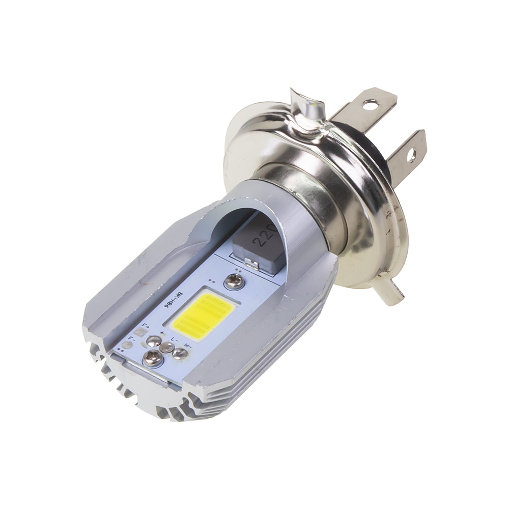 COB LED H4 bílá, 8-80V, motocyklová (95HLH-H4M-COB)