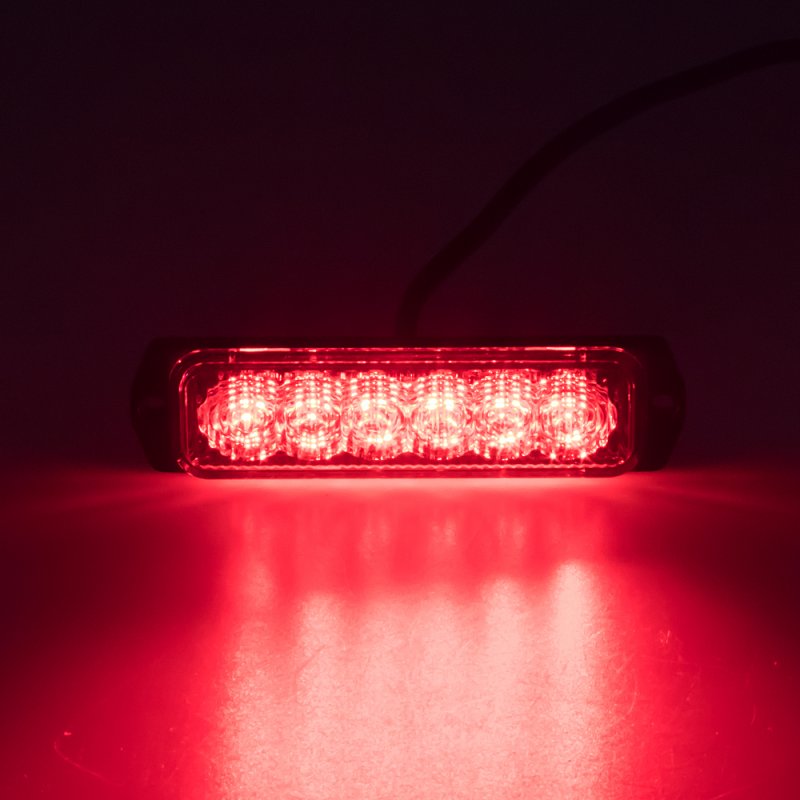 x SLIM výstražné LED světlo vnější, červené, 12-24V, ECE (kf079red)