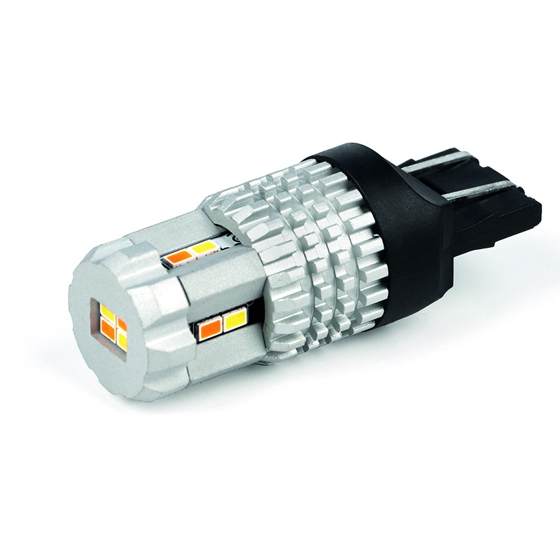 LED T20 (7443) bílá/oranžová, 12V, 12LED SMD (95AC010) 2 ks