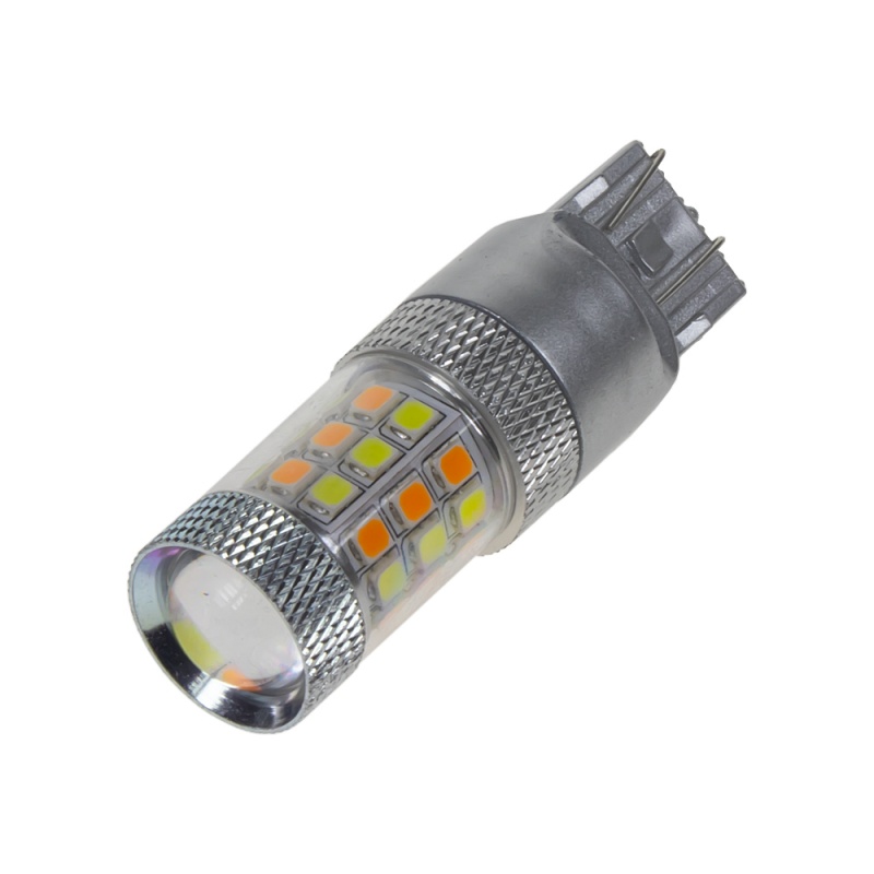 LED T20 (7443) bílá/oranžová, 12V, 42LED/2835SMD (95248) 2 ks