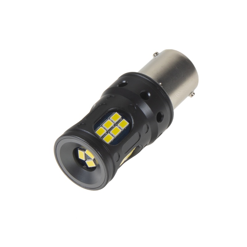 LED BA15s bílá, CAN-BUS, 12-24V, 27LED/3020SMD (951015cb) 2 ks