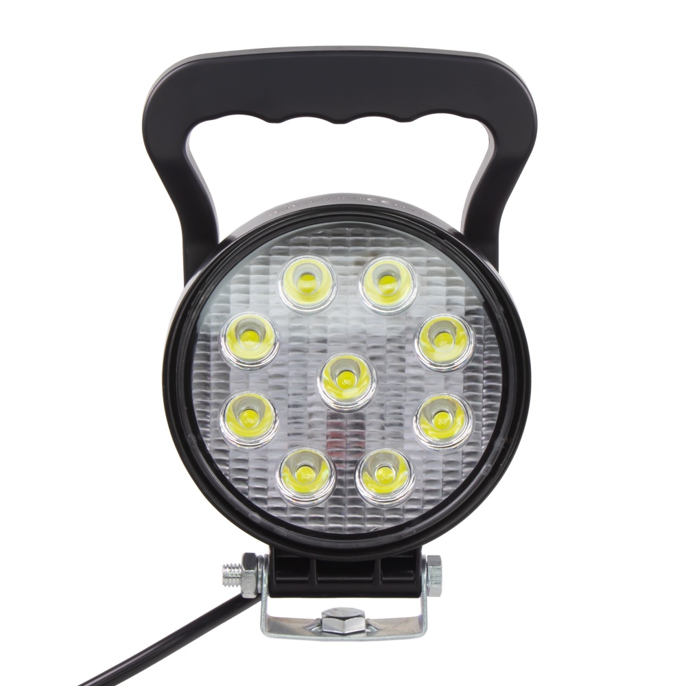 LED světlo kulaté, 9x3W, vypínač, ECE R10 (wl-844)