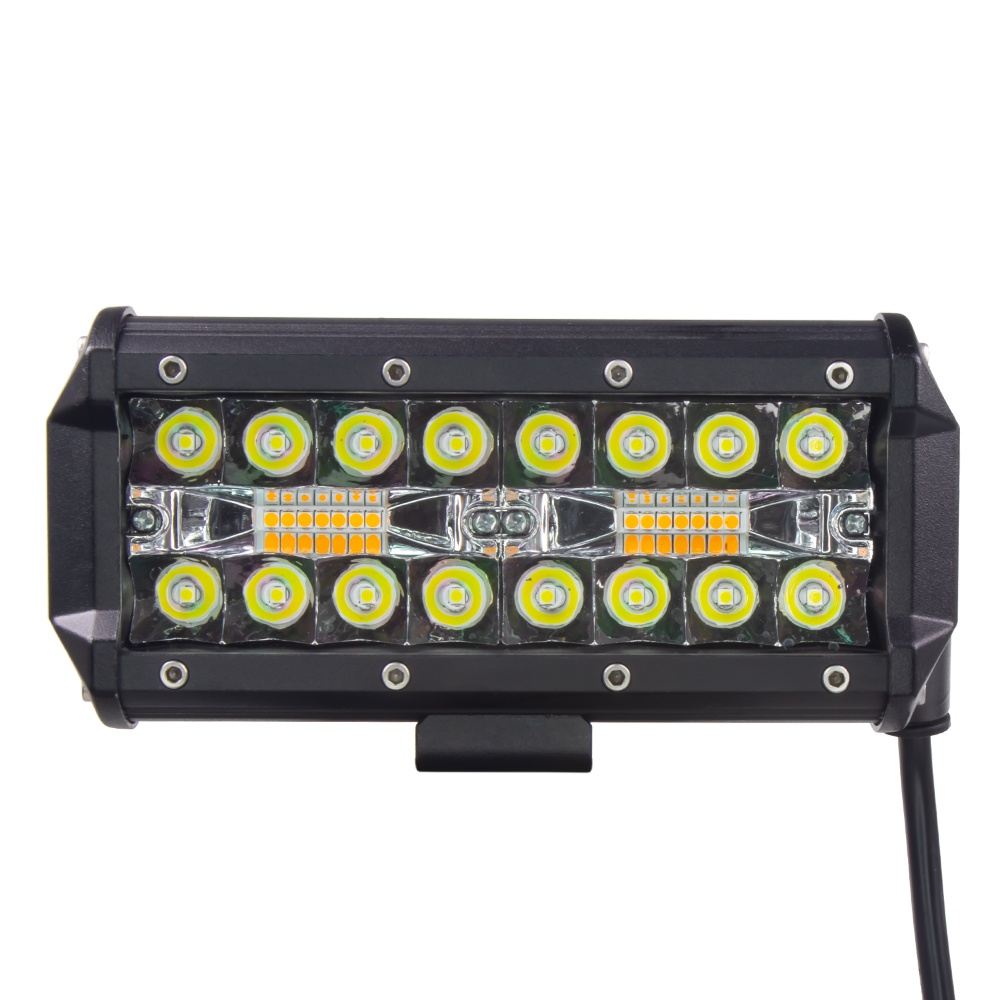 LED světlo hranaté bílé/oranžové, 90W, ECE R10 (wl-846wo)