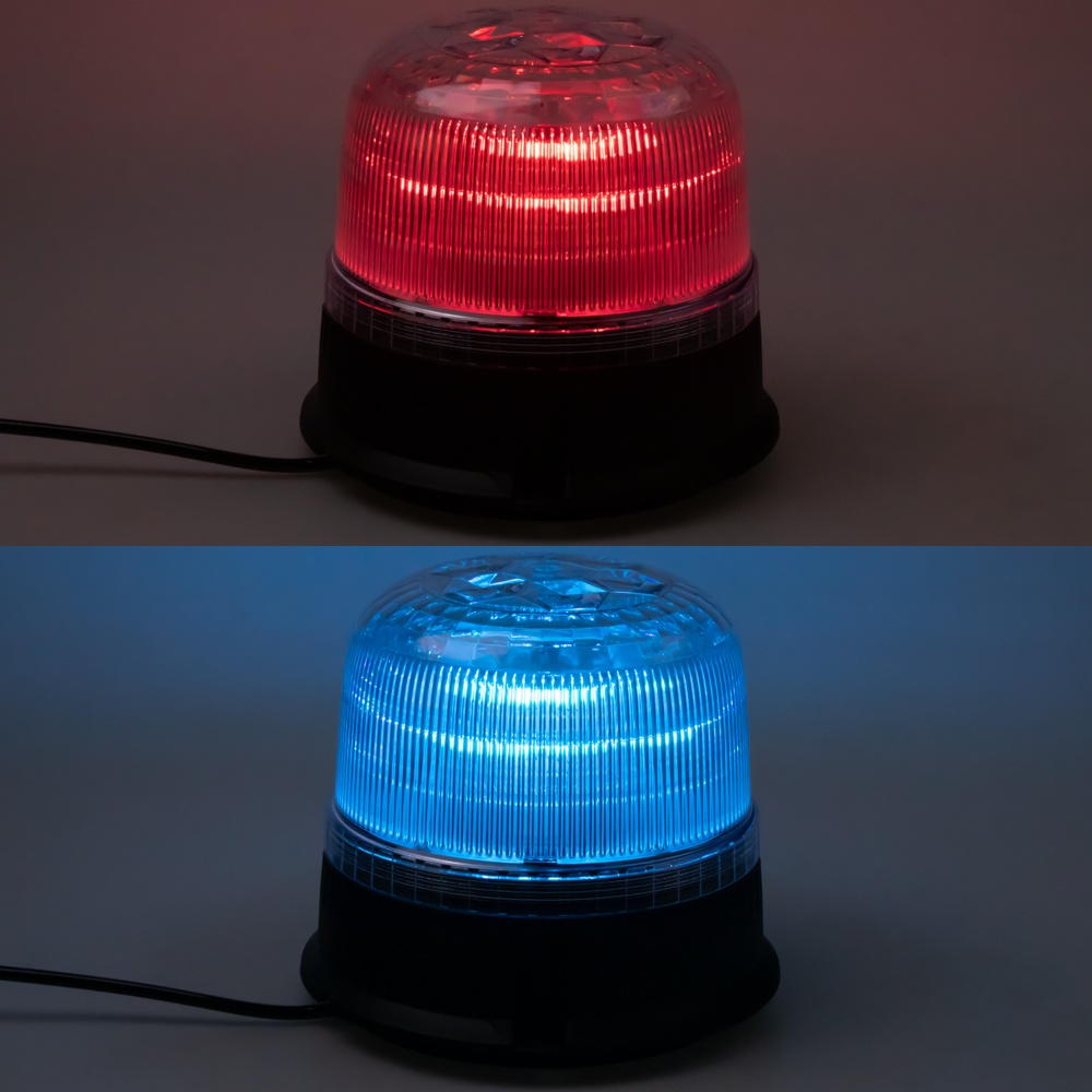 LED maják, 12-24V, modro-červený, magnet, ECE R65 (wl825dualBR)