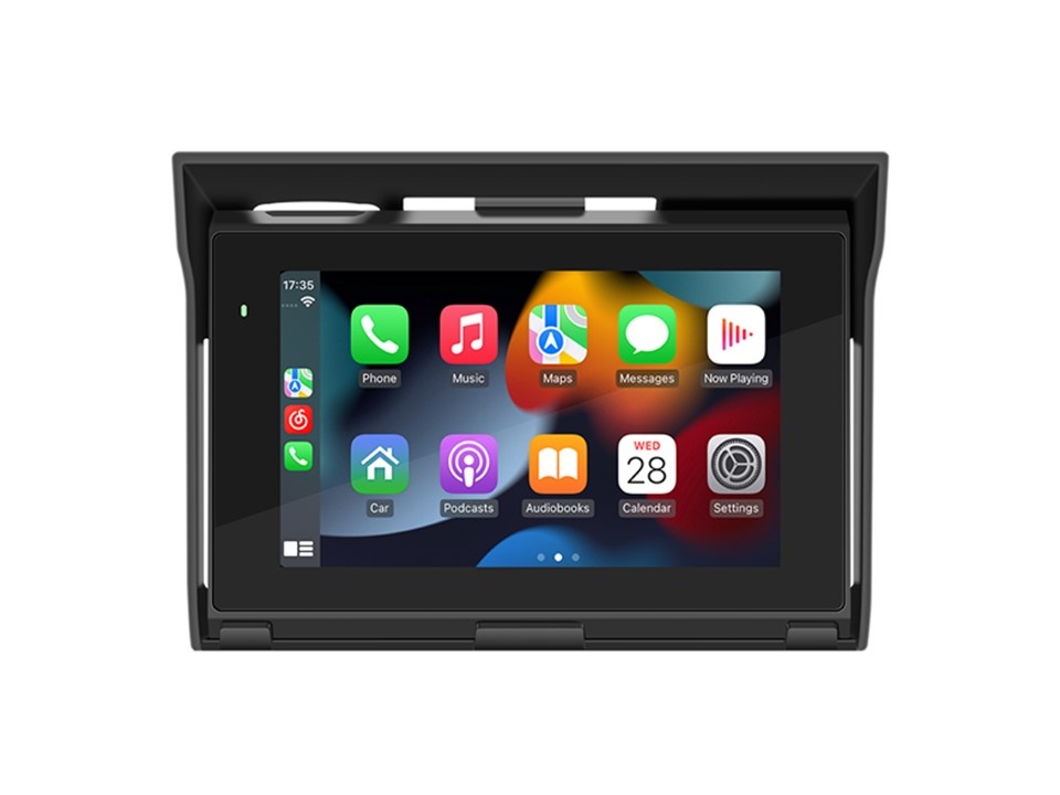 CARCLEVER Monitor 5 na motocykl s Apple CarPlay, Android auto, Bluetooth, mini USB, micro SD (ds-502cam)