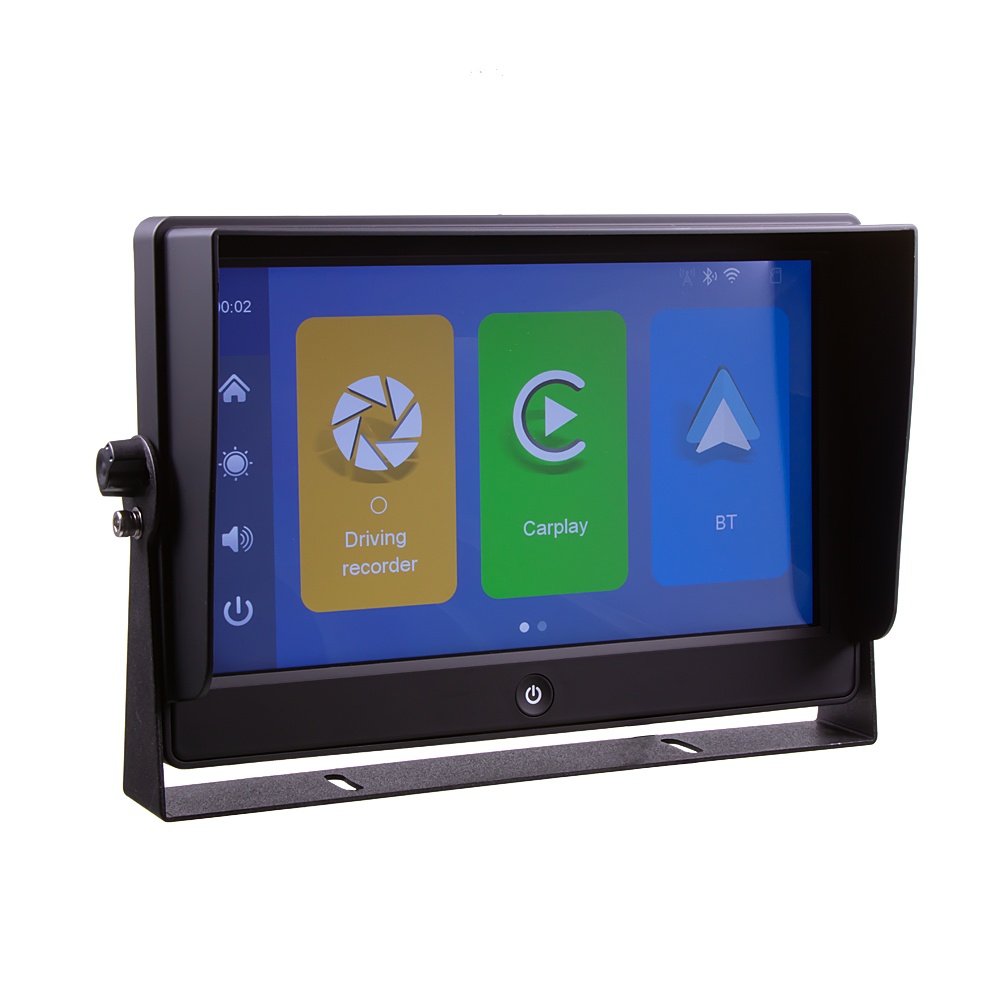 AHD monitor 10 s kvadrátorem a s 4x4PIN vstupy, DVR, s Apple CarPlay, Android auto, Bluetooth (sv1012qAHDDVRCA)