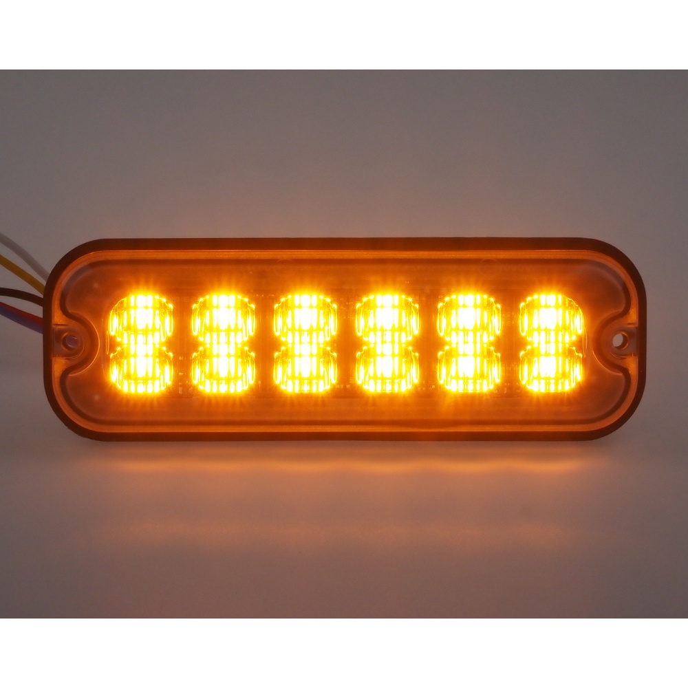 PREDATOR 12x4W LED, 12-24V, oranžový, ECE R65 (br012A)