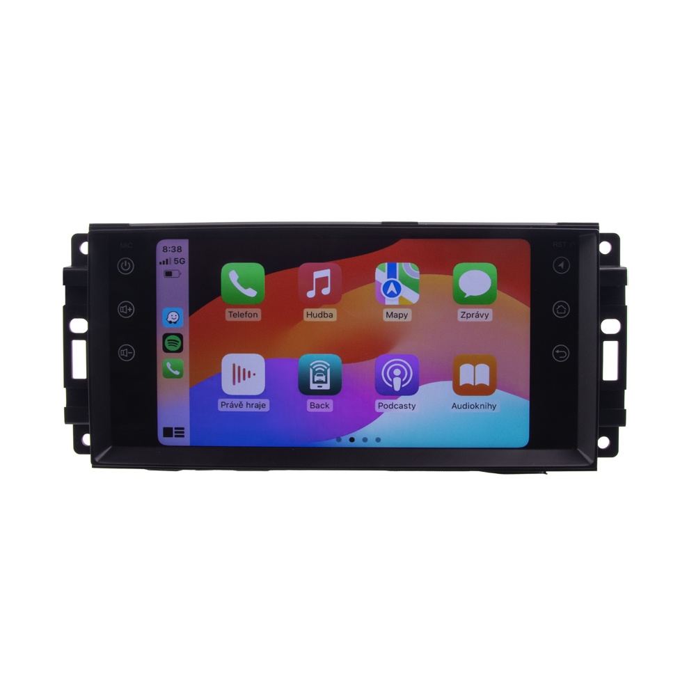 CARCLEVER Autorádio pro Jeep 7 LCD, Android, WI-FI, GPS, CarPlay, Bluetooth, 4G, 2x USB (80810A4)