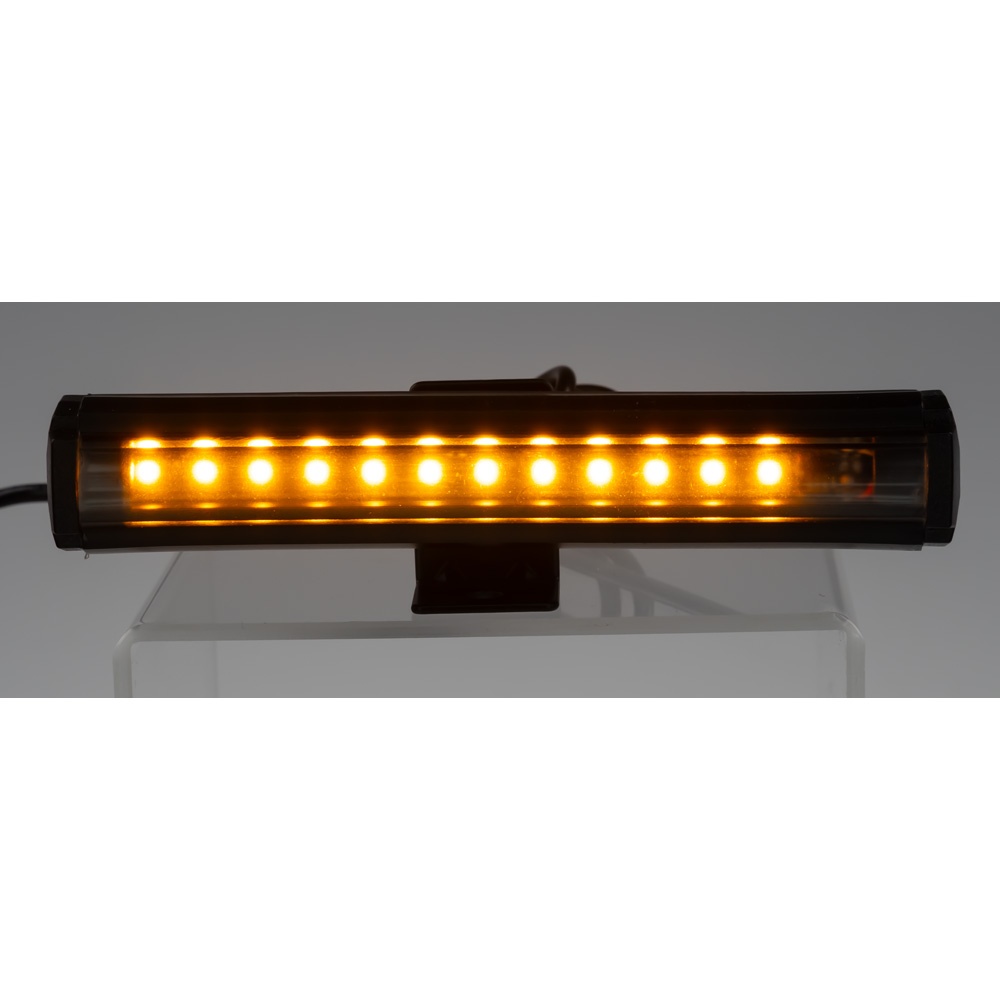 Gumové výstražné LED světlo vnější, oranžové, 12V, 150mm (kf016-15)