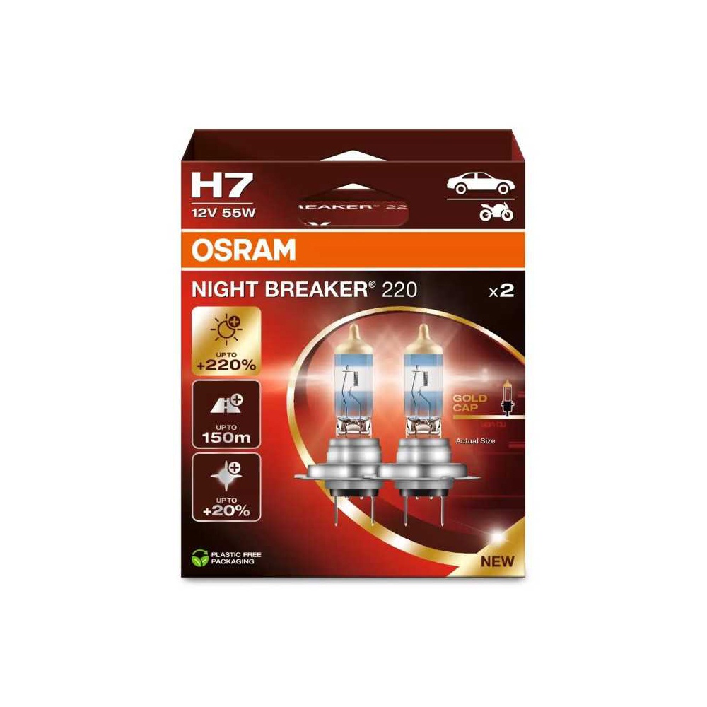 OSRAM 12V H7 55W night breaker 200 (2ks) Duo-box (OS64210NB220-2H)