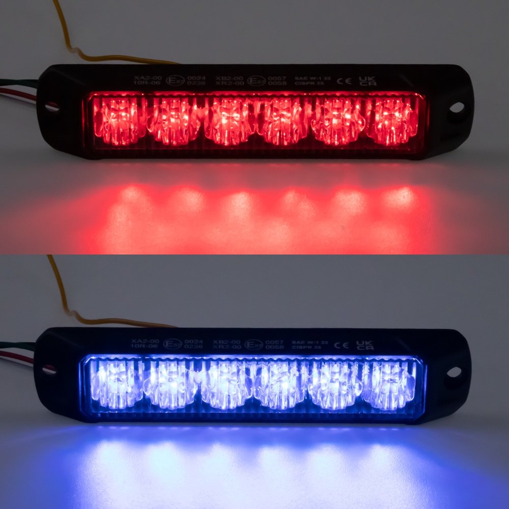 PROFI výstražné LED světlo vnější, červeno-modré, 12-24V, ECE R65 (CH-060RB) NOVINKA