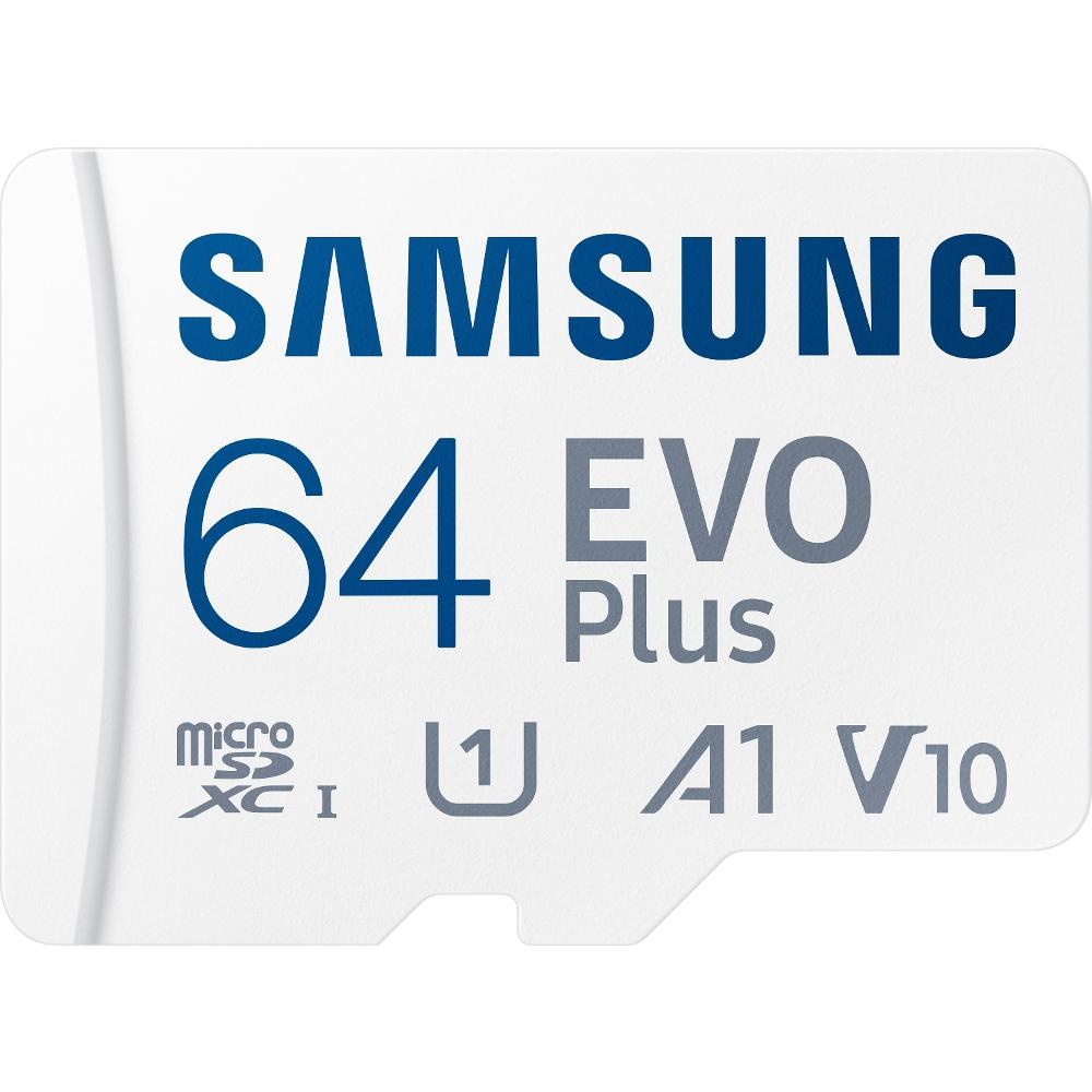 Paměťová karta MicroSDXC 64GB 160M + adaptér, SAMSUNG EVO Plus (8064gCL10SAMS)