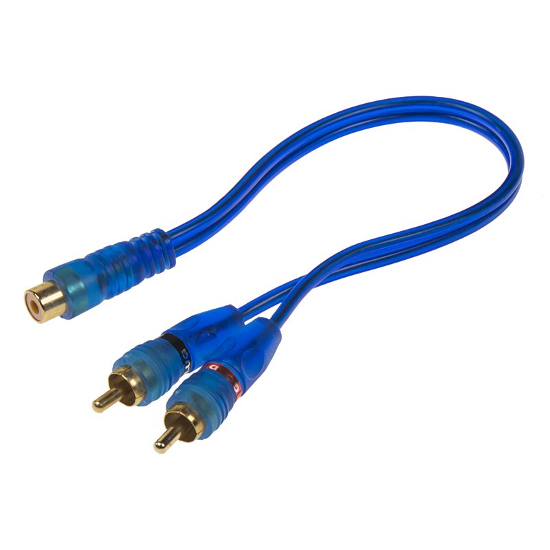 RCA Y audio kabel BLUE BASIC line, 1xsamice, 2xsamec (xs-212m)