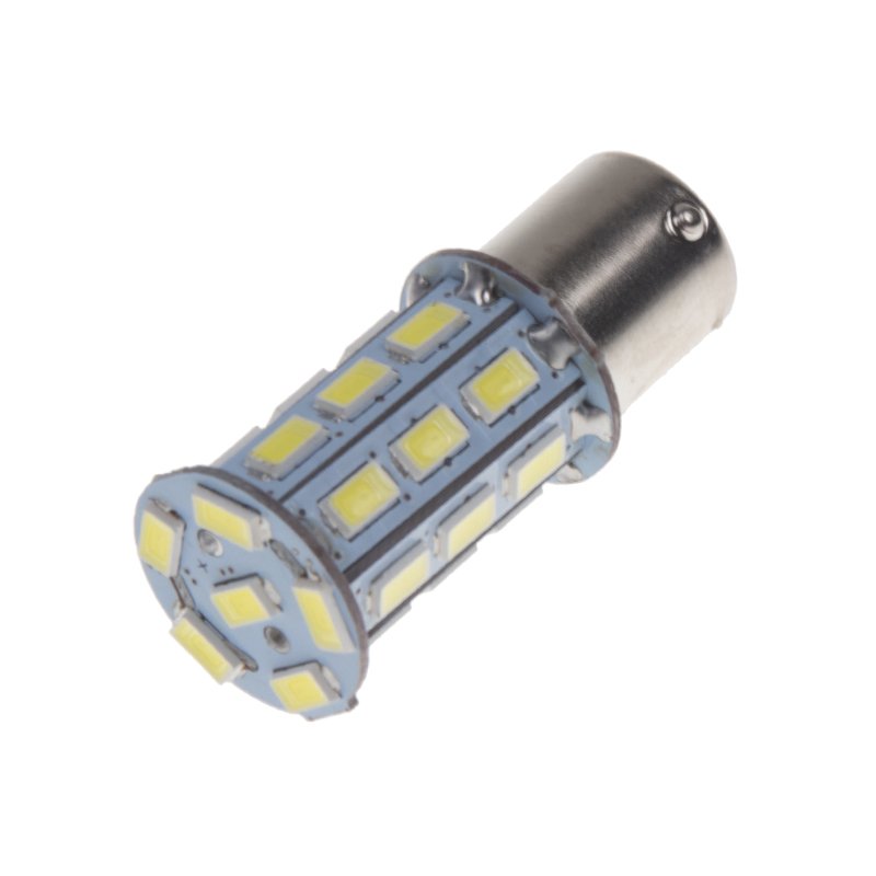 LED BAU15s bílá, 12V, 27LED/3SMD (95123) 2 ks