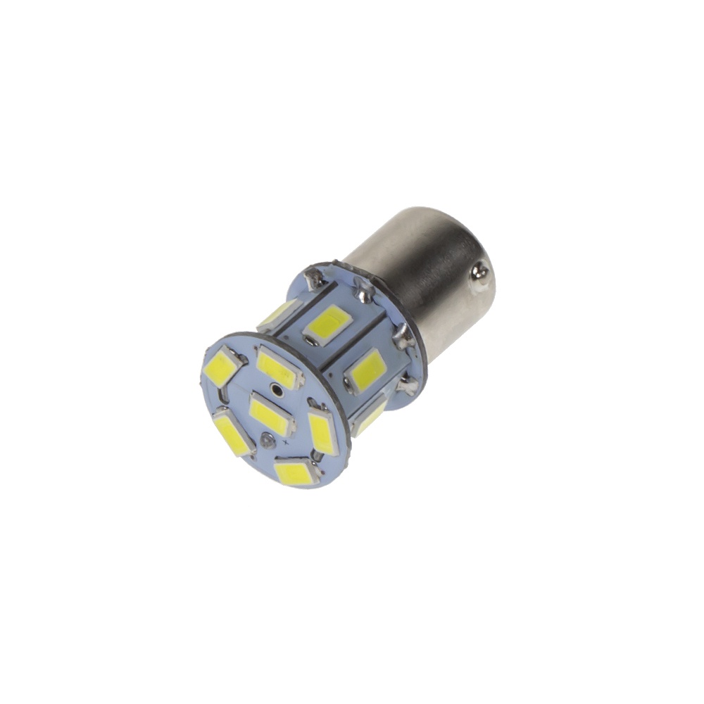 LED BAU15s bílá, 24V, 13LED/5730SMD (95128/24v) 2 ks