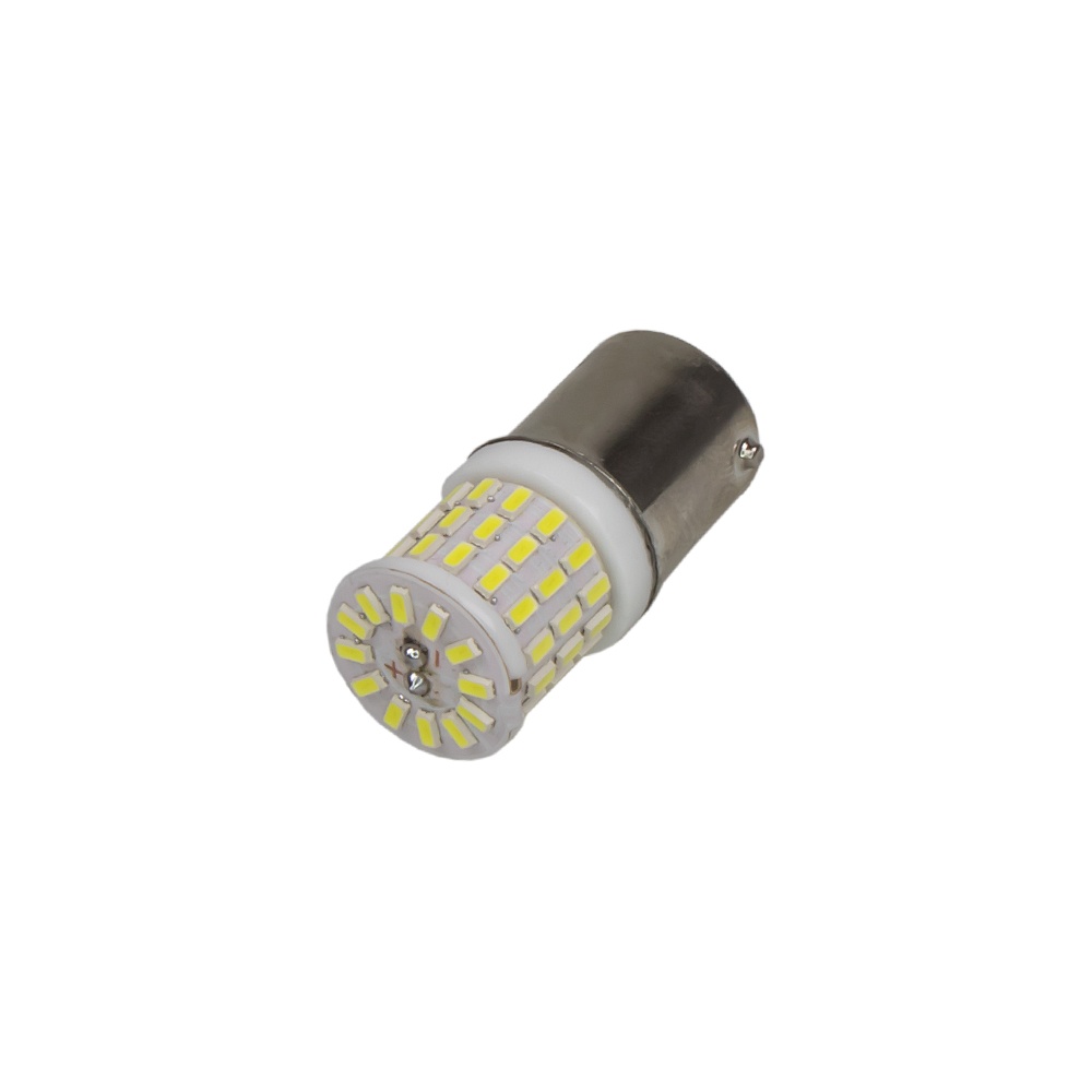 LED BA15S bílá, 12/24V, 57LED/3014SMD (95126) 2 ks