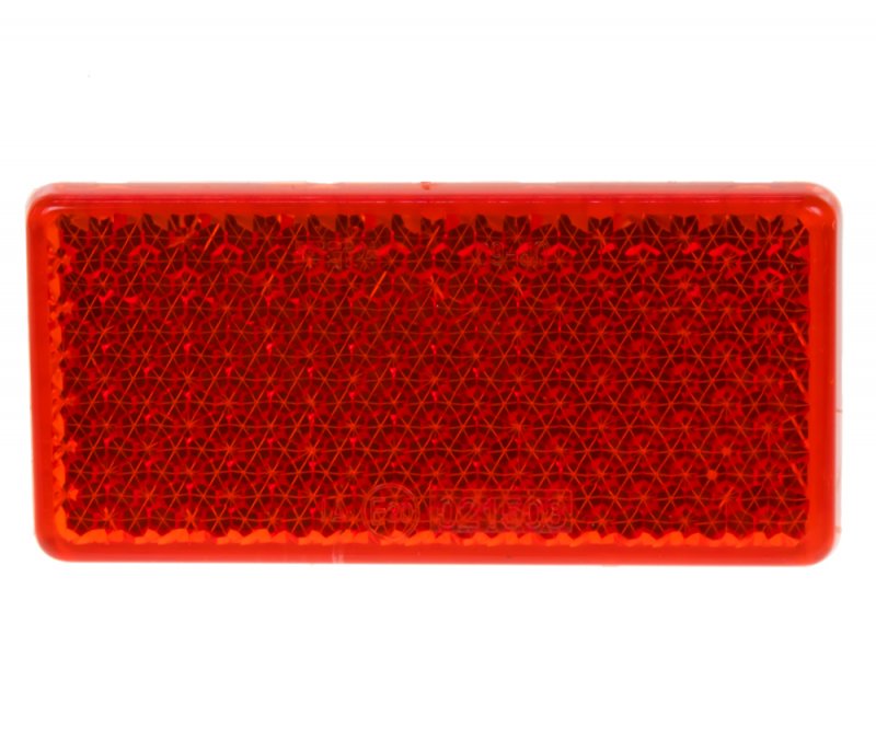 Zadní (červený) odrazový element - obdélník 95 x 45mm nalepovací (trl51red)