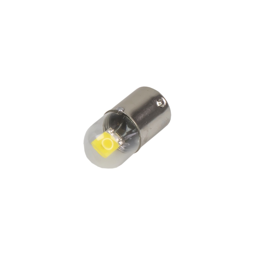 LED BA15S bílá, 12V, 1LED/COB, celosklo (95119) 2 ks